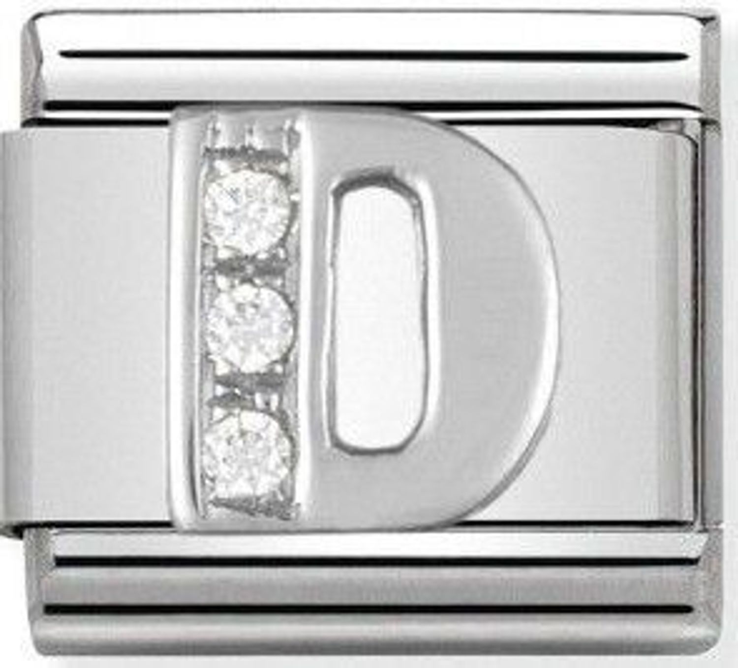 Charms Nomination Classic – Litera D z cyrkoniami srebro 330301 04.jpg